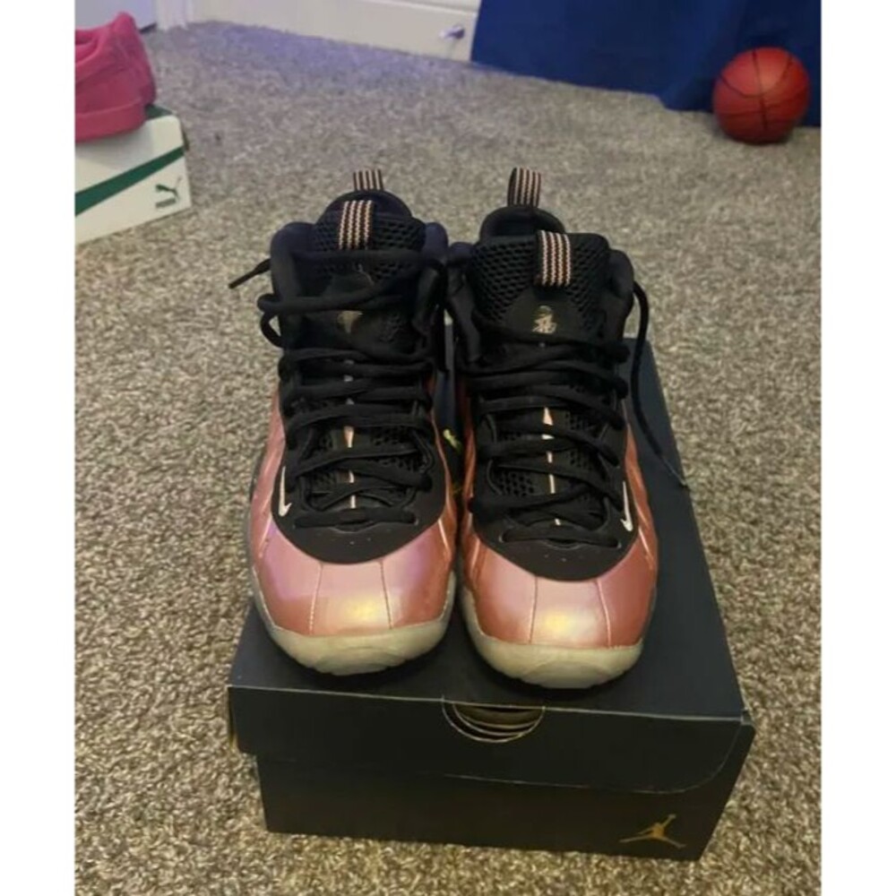 nike foamposite size 4 copper barley worn og shoe nice and comfortable
